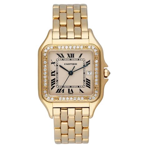 cartier panthere jumbo|Cartier Panthere watch with diamonds.